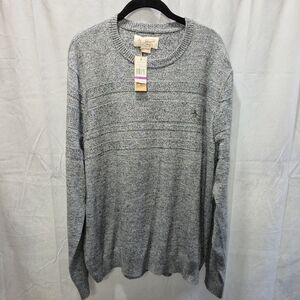 Original Penguin XXL 2Xl Gray Marled Knit Pullover Sweater